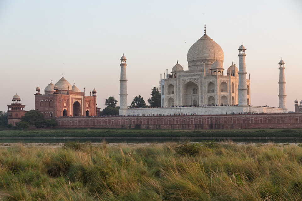 Sunset on the Taj Mahal in Agra, India