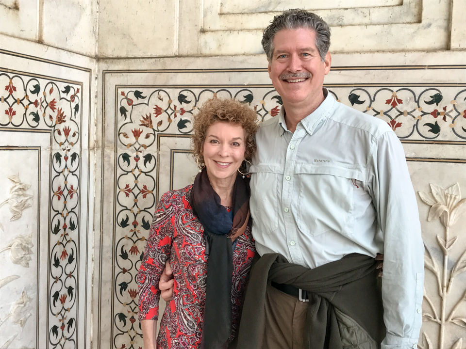 At the Taj Mahal in Agra, India