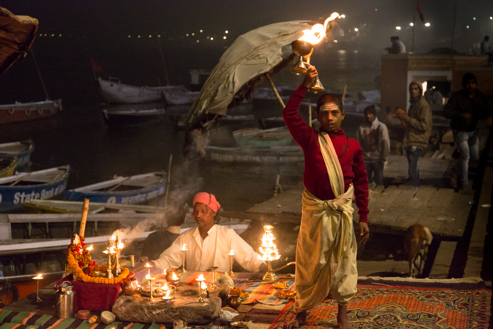 Small Priest in Varanasi, India