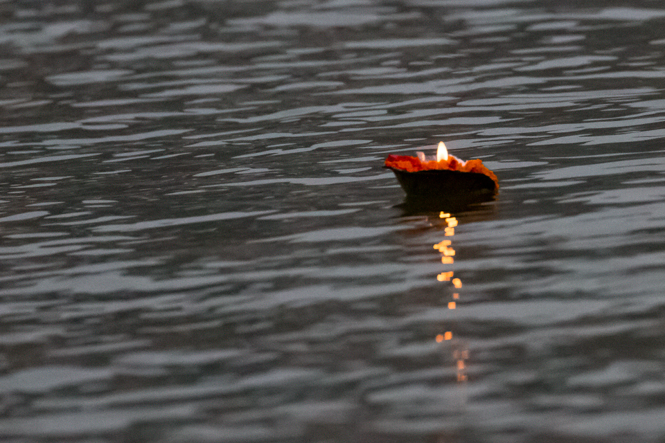 Prayer Boat in Varanasi, India