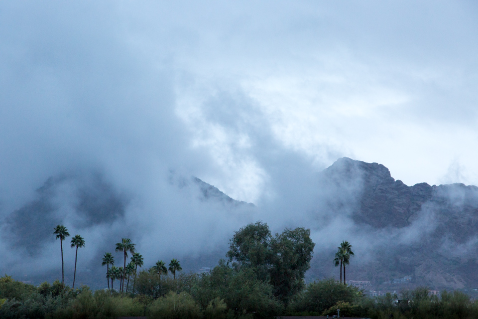 Misty Day in Paradise Valley, Arizona