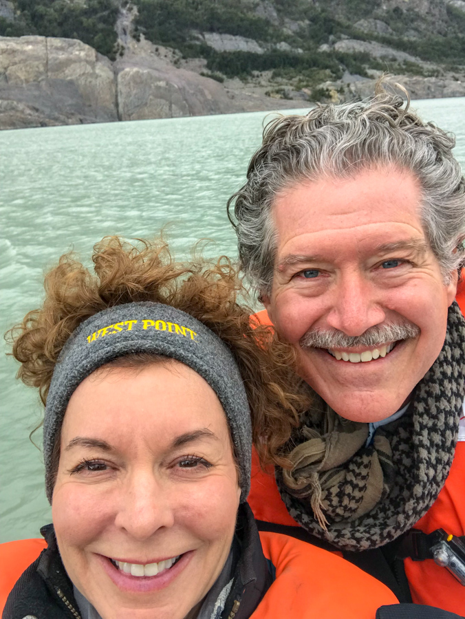 Grey Lake Selfi in Patagonia, Chile