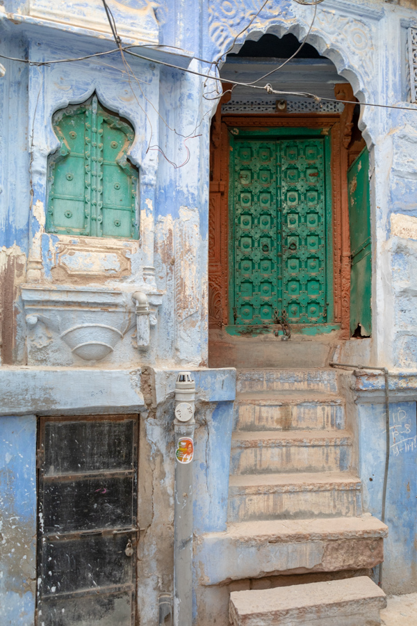 Green Door in Jodphur, India