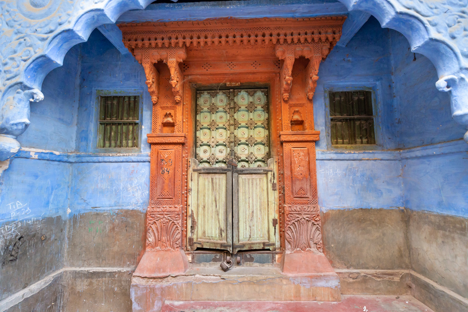 Colorful Front Door in Jodphur, India