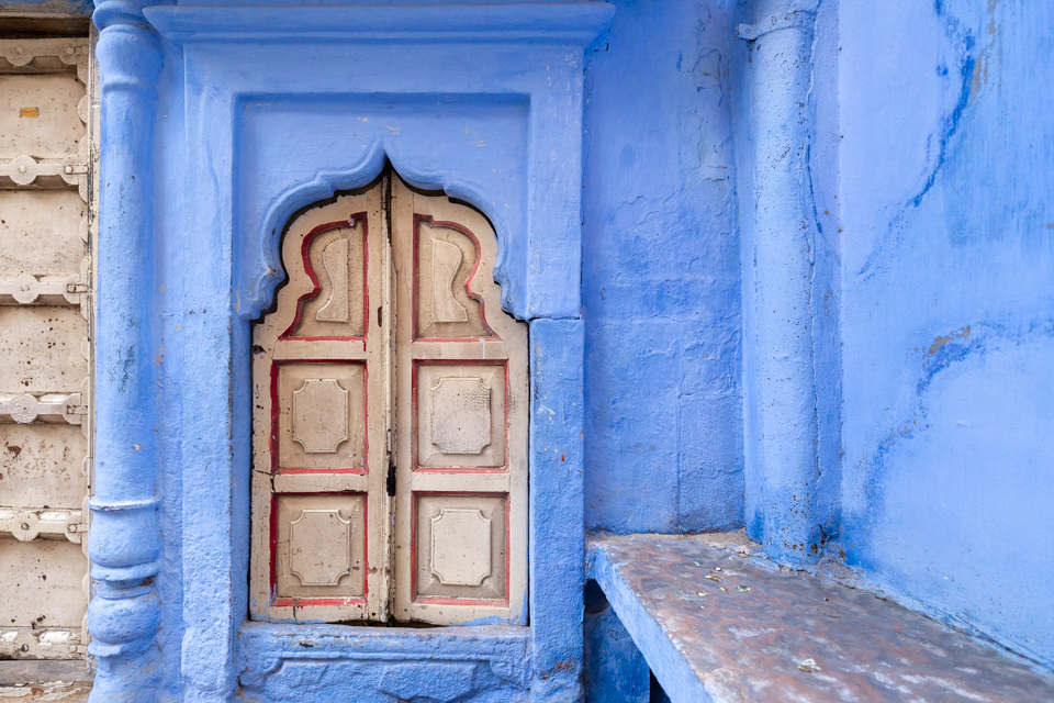 Blue Window in Jodphur, India