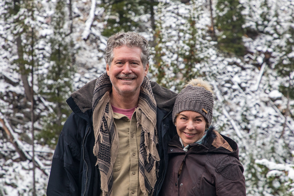 Winter Couple in Yellowstone National Park, Wyoming