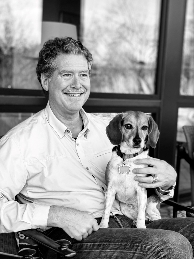 Man and His Dog in Paradise Valley, Arizona