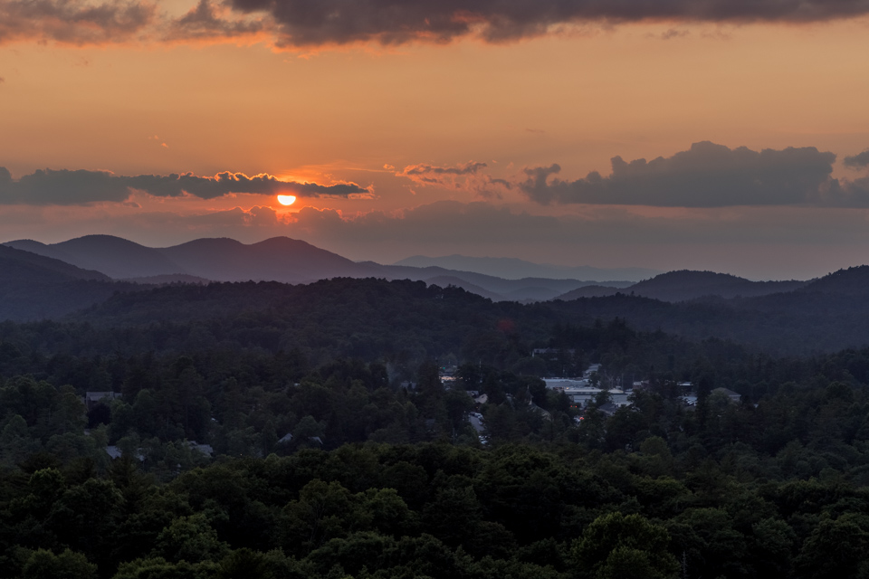 Highlands Sunset in Highlands, North Carolina