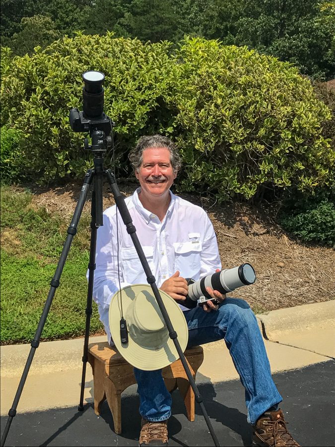 Busy Photographer in Highlands, North Carolina