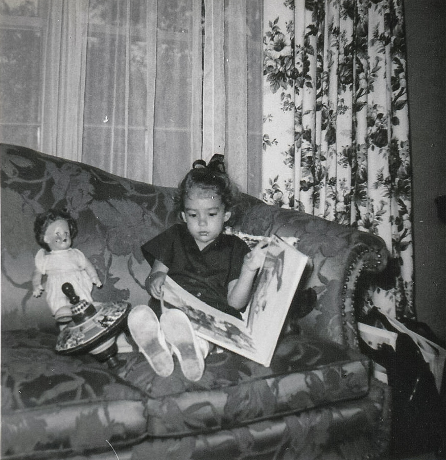 Reading to Raggedy Ann in Hawkinsville, Georgia
