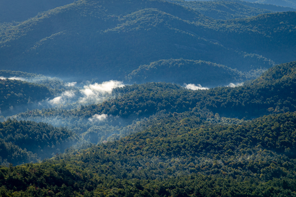 Low Clouds in Highlands, North Carolina