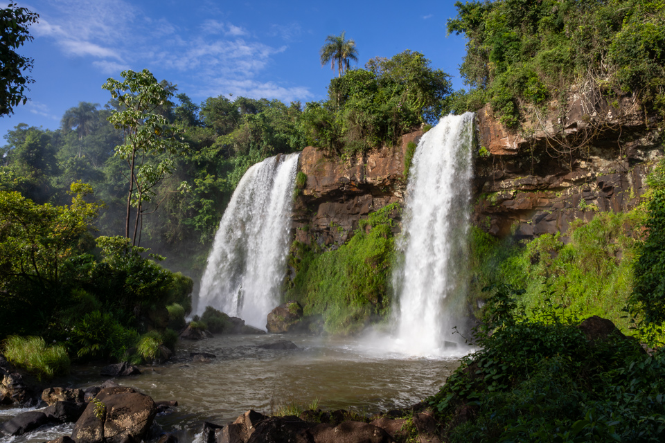 Twin Sisters in Iguazu Falls, Argentina