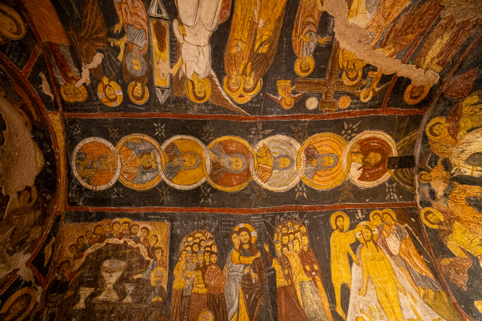 Ceiling Artwork in Cappadocia, Türkiye