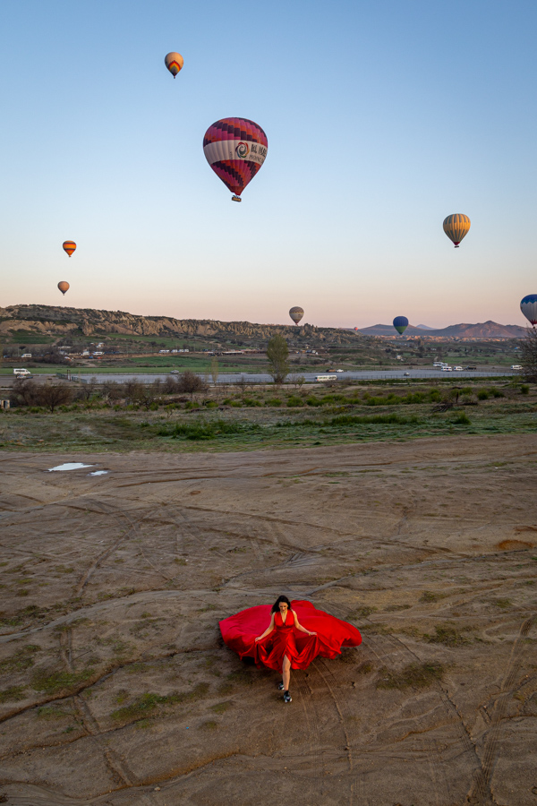 Running in Red in Cappadocia, Türkiye