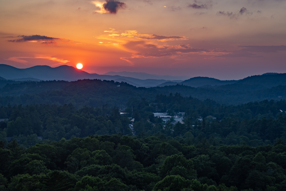 Highlands Sunset in Highlands, North Carolina