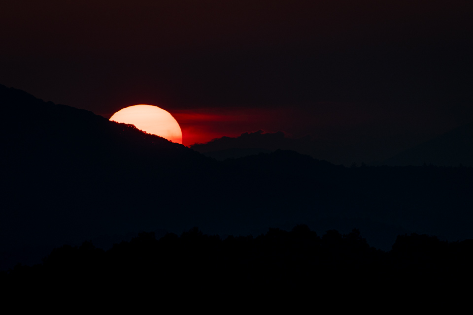 Dark Sun in Highlands, North Carolina