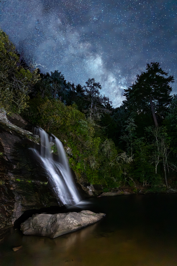 Silver Run at Night in Cashiers, North Carolina