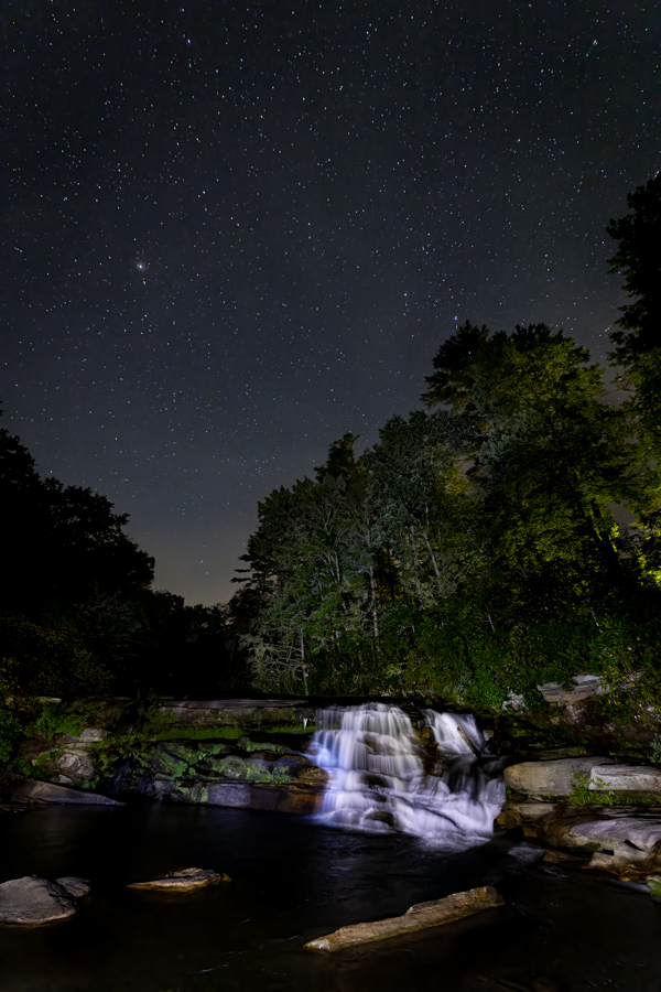 Water Under Stars in Brevard, North Carolina