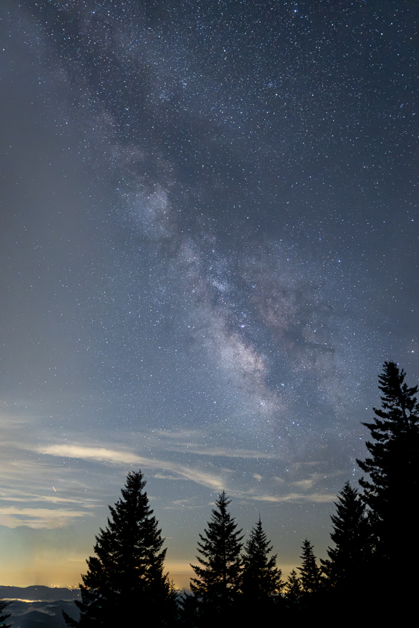 Milky Way on Blue Ridge in Brevard, North Carolina