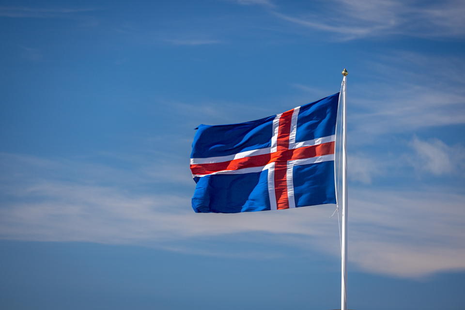 Icelandic Flag in Borg, Iceland