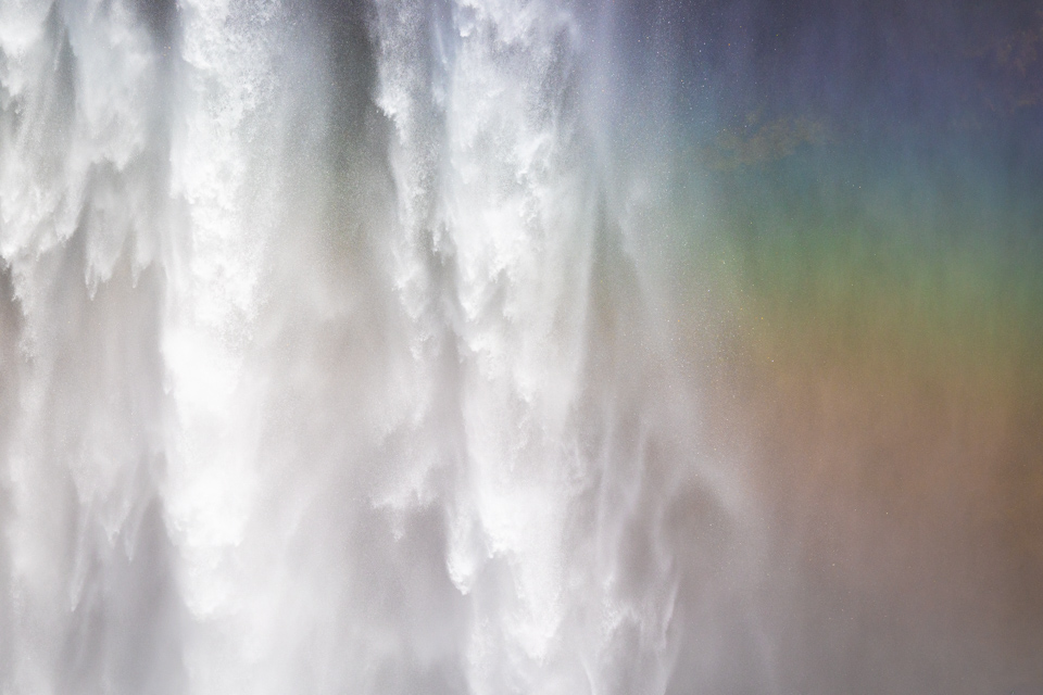 Colorful Waterfall in Vic, Iceland