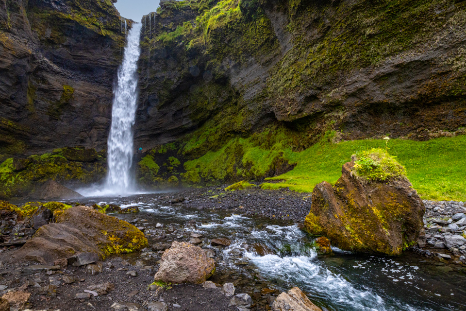 Lava Waterfall in Vic, Iceland