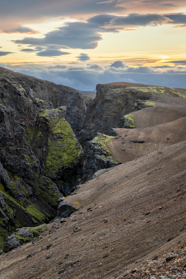 Fissure Canyon in Kerligafjöll, Iceland
