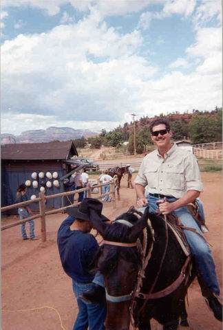 Cal on horseback in Sedona, Arizona