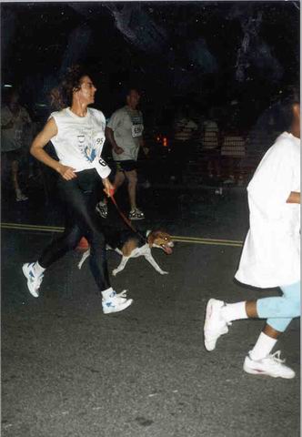 Virginia Ann and Baileys Running in Columbus, Georgia