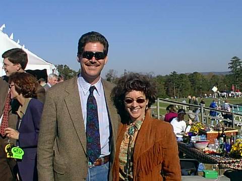 Cal and Virginia Ann at the Steeplechase in Pine Mountian, Georgia