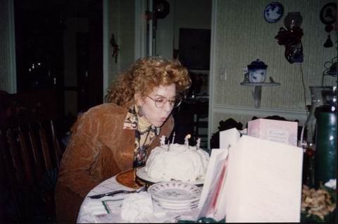Virginia Ann Blowing Out Birthday Candles in Hawkinsville, Georgia
