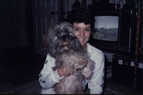 Virginia Ann and her dog Razz in Hawkinsville, Georgia