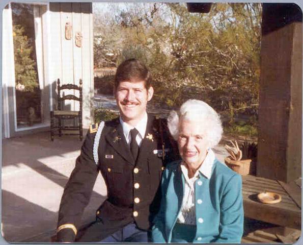 Young Lieutenant and his Grandmother in Phoenix, Arizona