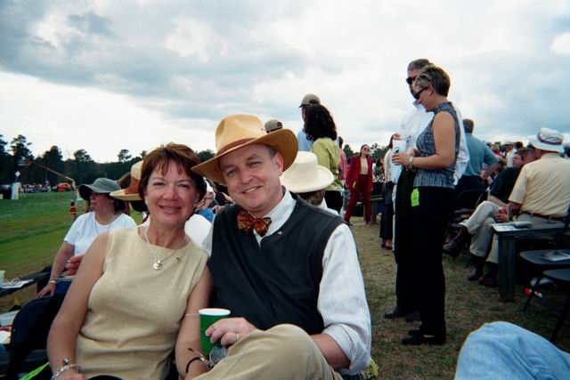 Peter and Valerie at the Steeplechase in Pine Mountian, Georgia
