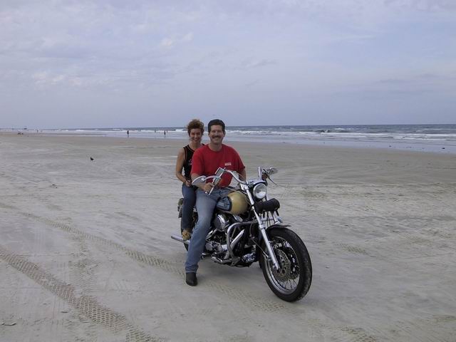 Virginia Ann and Cal on the Beach in Dytona, Florida
