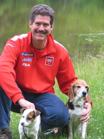 Cal and Pups in Highlands, North Carolina