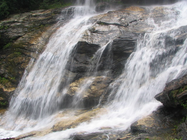 Falls Close Up in Highlands, North Carolina
