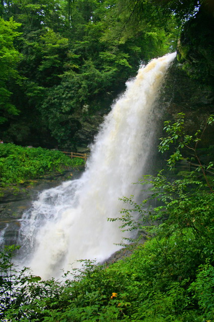 Swollen Dry Falls in Highlands, North Carolina