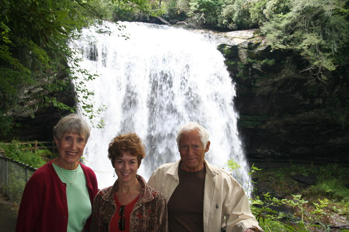 Mom and Dad at Dry Falls in Highlands, North Carolina