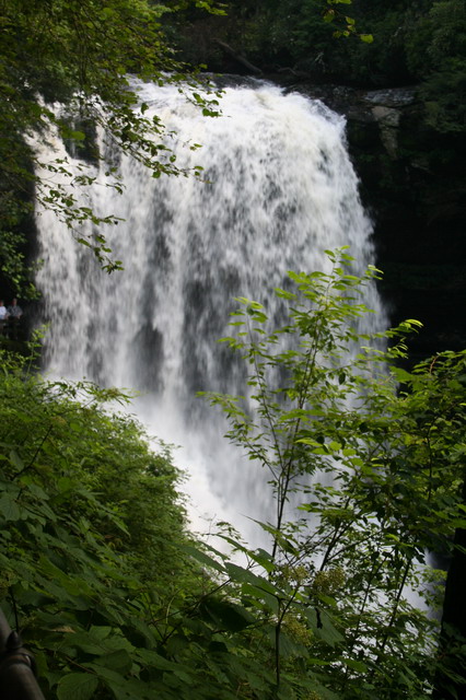 Dry Falls through the Woods in Highlands, North Carolina
