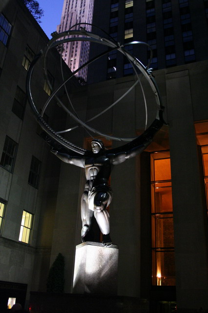 Atlas in Rockefeller Center in New York, New York