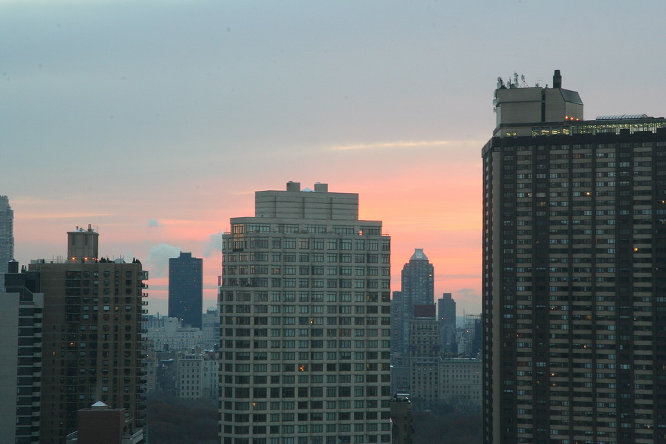 Sunrise in Manhattan in New York, New York