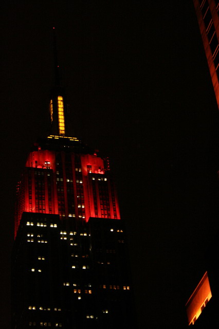 Empire State Building at Night in New York, New York