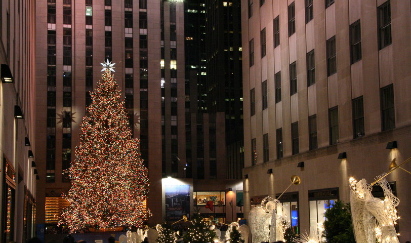 Rockefeller Center Plaza in New York, New York
