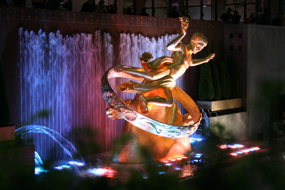 Rockefeller Center Fountian in New York, New York