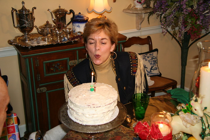 Virginia Ann Blowing out Candles in Hawkinsville, Georgia