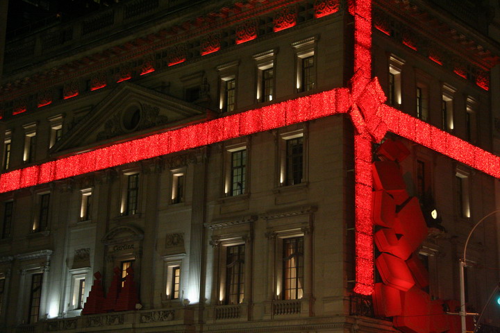Christmas Wrapped Building in New York, New York