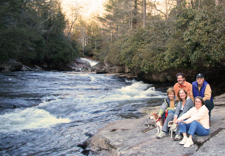 New Year Hike by Friends in Highlands, North Carolina