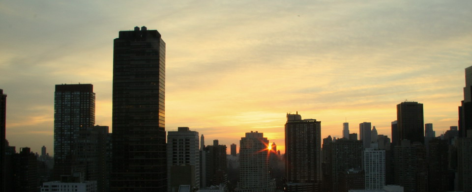 Sunrise in Manhattan in New York, New York