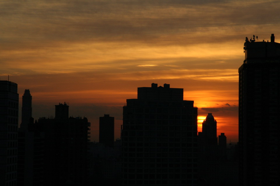 Sunrise in Manhattan in New York, New York